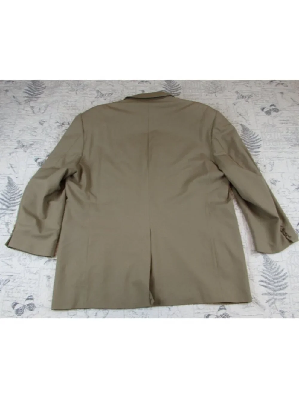BURBERRY LONDON Beige 100% light weight Wool Mens Blazer Sport Coat Jacket 46 R